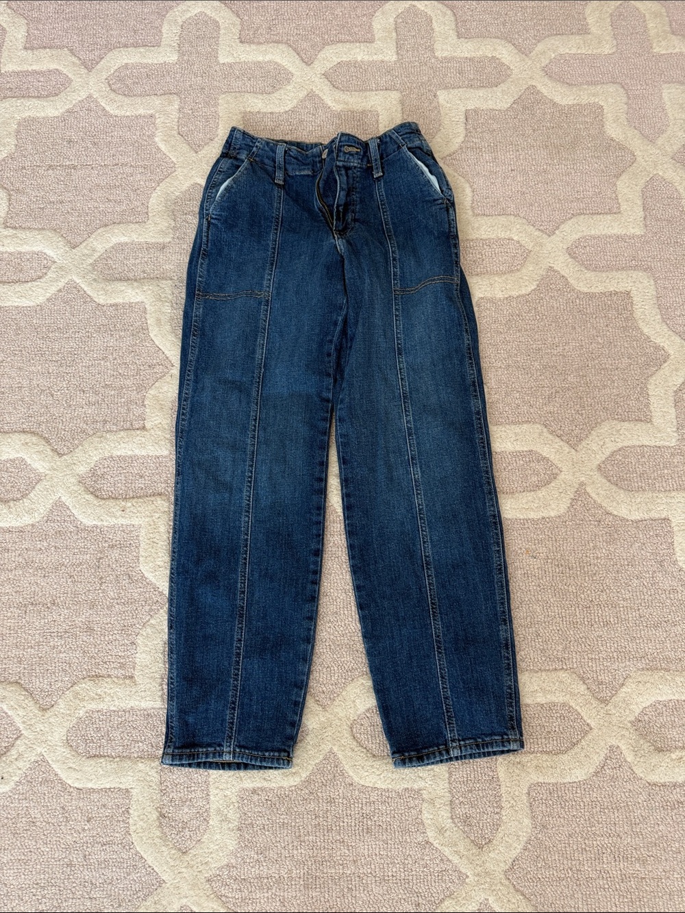 Old Navy O. G. Loose High-Rise Straight-Leg Dark Wash Jeans